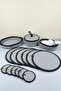 15 Piece 100% Vegan American Service and Soup Set |   Washable Set with Basket, Tray & Coasters - 2