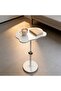 Cloud Small Coffee Table, Cute White Bear Side Table with Height Adjustable, Sofa End Table for Snac - 5