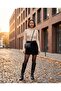 Turtleneck Knit Sweater with Finger Detail