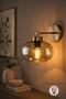 Warm Honey Glass Straight Body Sconce Wall Lamp Modern Hotel Cafe Vintage Living Room Bedroom Staircase Retro