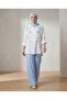 Embroidered Stone Linen Shirt - 2