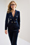 Crop Velvet Blazer Jacket