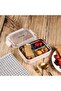 700ml Lunch Box RF12118 Rectangular Tiffin with Transparent Lid and 3 Compartments Removab - 4