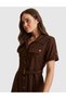 Brown Regular Fit Woven Dress 50321289-Vr029 - 3
