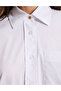 White Oversize Long Sleeve Shirt with Pocket Detail 50331534-Vr013 - 6
