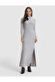 Gray Melange Ex. Slim Fit Knitted Dress 50331298-Vr086