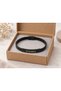 Ostrel Citybar Black Leather Men's Bracelet - Thin Minimal Design with Istanbul Lettering - 3