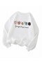 Winter Heart Printed "Fingertip Love" Design Black-White Kids Two-Piece Tracksuit Set - 2