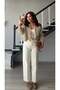 Stone waist elastic belted bomber trench coat - 7