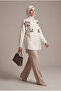 Beaded Embroidered Oversized Linen Shirt - 4