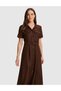 Brown Regular Fit Woven Dress 50321289-Vr029 - 2
