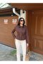 Women's Suede Fabric Leather Collar Waist-Tie New Season Jacket - 6