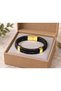 Breciano Blackgold Black Leather Men's Bracelet - Double Braided with Gold Tone Metal Detail - 3