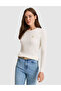 Ecru Slim Fit Basic Sweater 50331465-Vr019 - 3