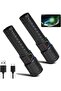 2 Pack Tactical Flashlights Torch High Lumen, 3 Modes Led Waterproof Rechargeable Zoomable Linternas