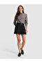 Black A-Line Woven Skirt 50331541-Vr046