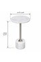 Modern Side Service Table with Marble Surface and Base - 2