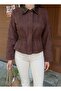 Women's Suede Fabric Leather Collar Waist-Tie New Season Jacket - 4