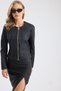 Padded Faux Leather Jacket - 3