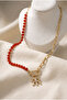 Steel Necklace with Eye Figure and Zircon Stone - 3