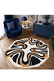 Eta Wavy Round Modern Woven Base Decorative Carpet Eta4201 - 3
