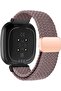 حزام ساعة من النايلون متوافق مع Fitbit Versa 3/Versa 4/Fitbit Sense/Sense 2، حزام رياضي مرن مضفر