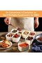 Divided Serving Tray with Lid and Handle, 8 Compartment Snackle Box Container, Travel Charcu - 3