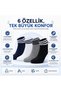 Boys' 4-Piece Cotton Striped Bootie Socks Breathable Flexible Daily Sports School Socks Comfortable and Durable - 2