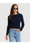 Navy Blue Regular Fit Sweater 50331418-Vr033 - 2