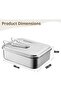 Portable Lunch Box Stainless Steel Bento Box Food Storage Container 3 Compartment with Handle for Of - 3