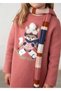 Girl's Pink Dress-Scarf Double Set - 2