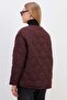 Waterway Patterned Quilted Snap Button Coat - 8