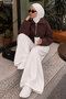 Laren Double Zipper Knitwear Cardigan Tsd260283 Claret Red - 5