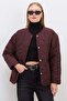 Waterway Patterned Quilted Snap Button Coat