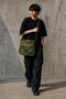 Unisex Camouflage Patterned Canvas Messenger Bag with Adjustable Strap Y2K Street Style - 3