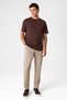 Regular Fit Crew Neck Brown T-Shirt