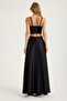 Long Satin Skirt with 2 Pockets - 5