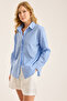 Striped Mini Drop Hem Shirt - 3