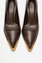 Carlotta Brown Striped Women's Heeled Shoes - 4