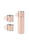 Black Stainless Steel Vacuum Flask Set with 2 Drinking Cups, 600ml - 6
