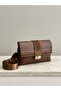Mesbag women's genuine suede leather bag with thick strap