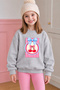 Girl's 3-Pack Brown-Grey-Black Children's Sweatshirt with Embossed Cherry and Dog Prints - 4