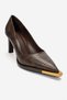 Carlotta Brown Striped Women's Heeled Shoes - 5