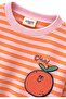 Velvet Tights Knitwear Sweatshirt Thin Seasonal Set 1-6 Years Orange Striped - 4