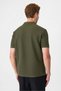 V-Neck Polo Collar Khaki Vaffle T-Shirt - 5