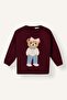 Teddy Bear Patterned Long Sleeve Knitwear Sweater for Baby Girl I3979A526Wn