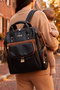 Premium Leather Mother Baby Care Bag Black