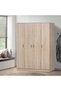 Gamorah 4 Door Wardrobe Sturdy Closet Clothes Storage Cupboard Modern Design Space Saving Swing Door Cabinet For Bedroom L160Xw55Xh210Cm - Sonoma Oak