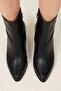 Women's Vanessa Black 6 cm Thick Heeled Pointed Toe Zippered Boots - 3