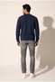 Men's Navy Blue 6207 0 Collar 30/3 Slk Sweatshirt - 3